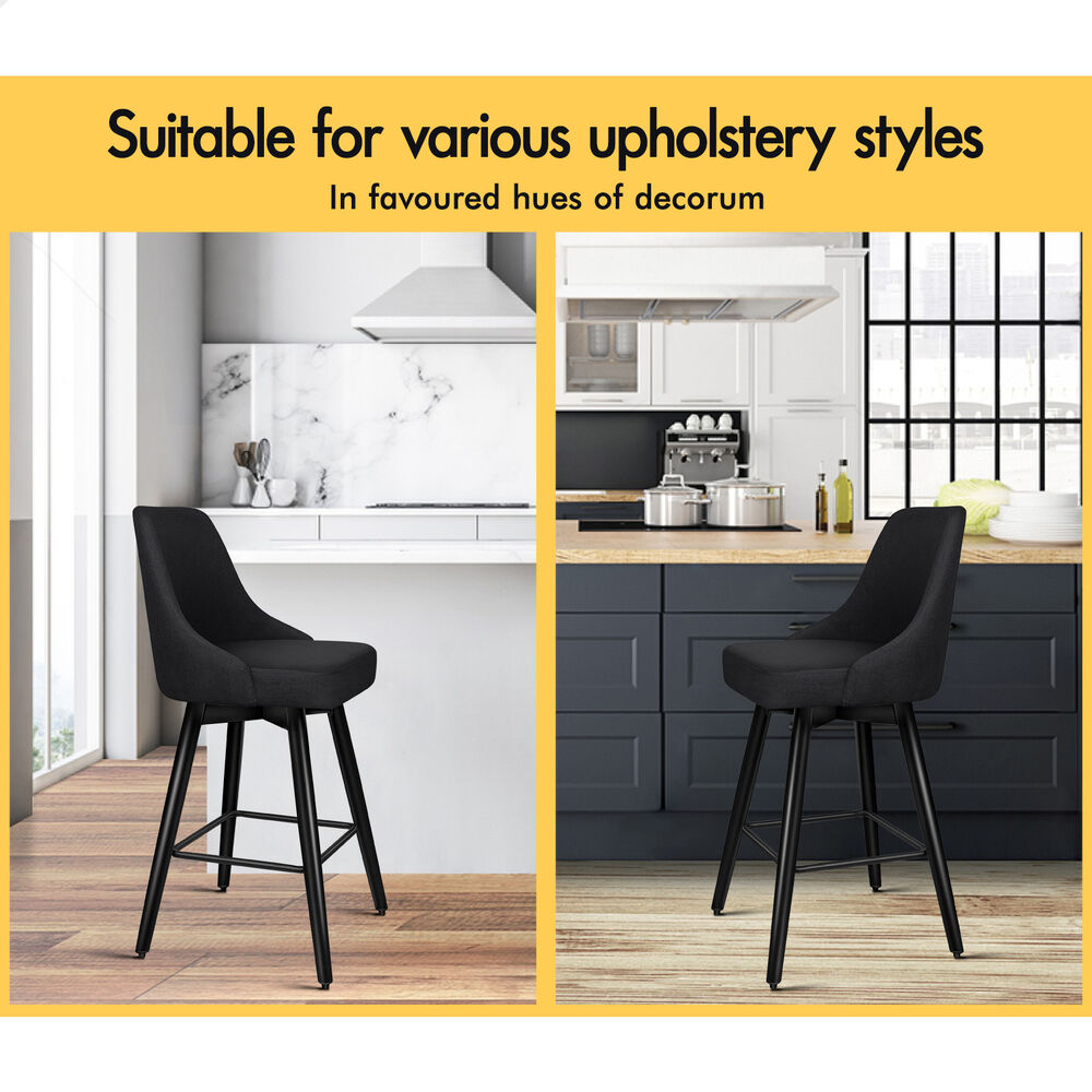 ALFORDSON Metal Bar Stools Megan Kitchen Counter Swivel Dining Chair x2/x4 - Picture 8 of 47
