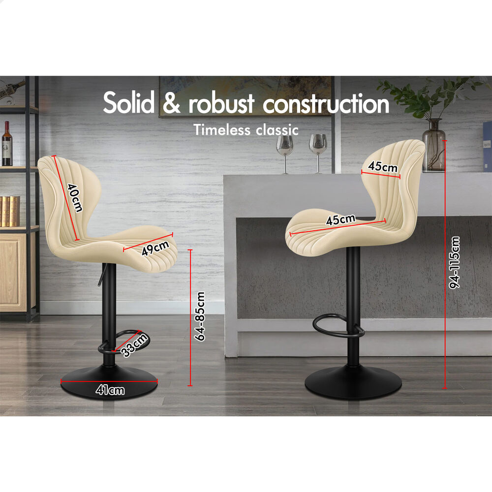 ALFORDSON Bar Stools Stella Kitchen Swivel Dining Chairs Gas Lift x2/x4 - Picture 24 of 61