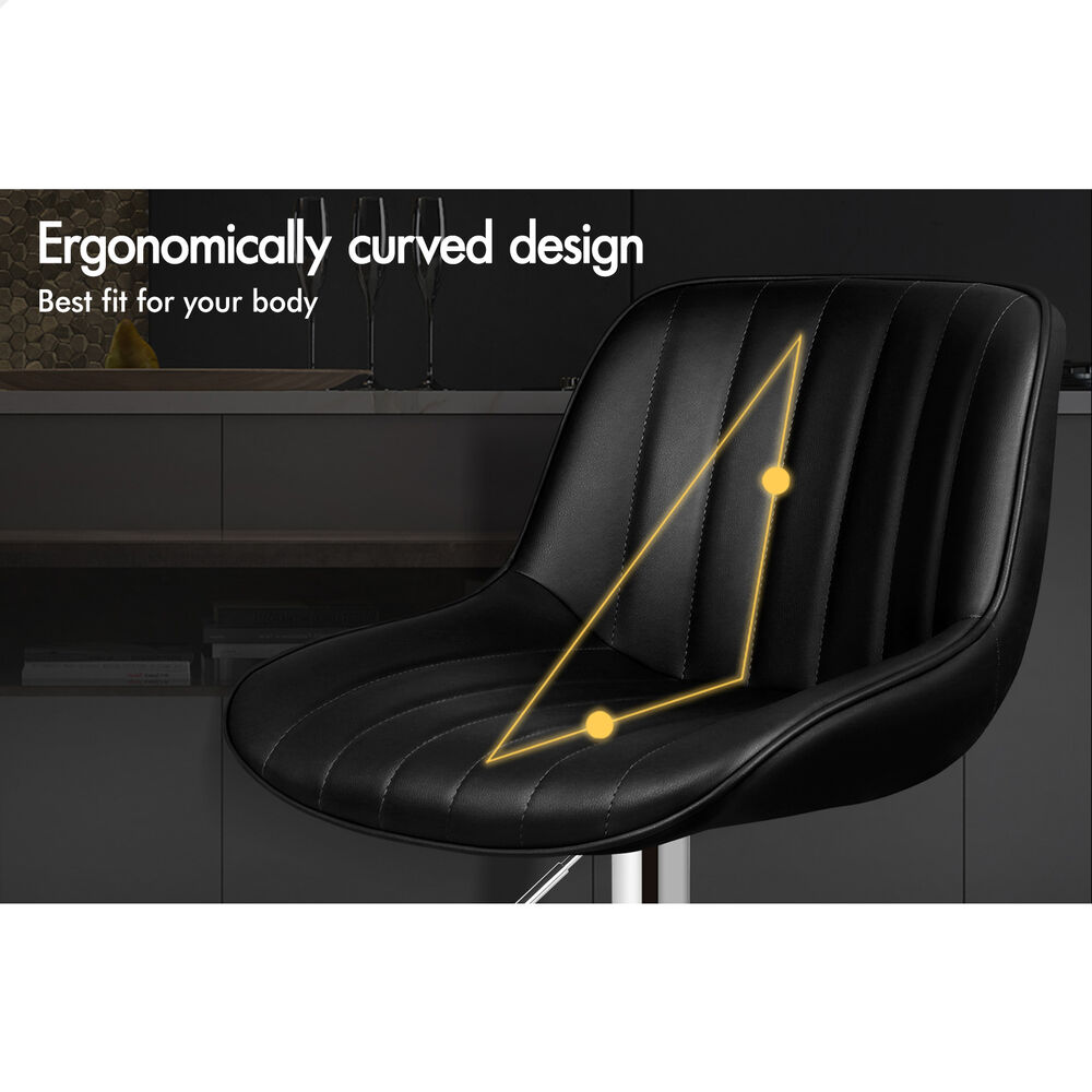 ALFORDSON Bar Stools Kitchen Swivel Dining Chairs Gas Lift Leather/Fabric - Picture 519 of 1,456