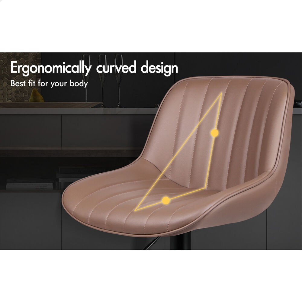 ALFORDSON Bar Stools Kitchen Swivel Dining Chairs Gas Lift Leather/Fabric - Picture 555 of 1,456