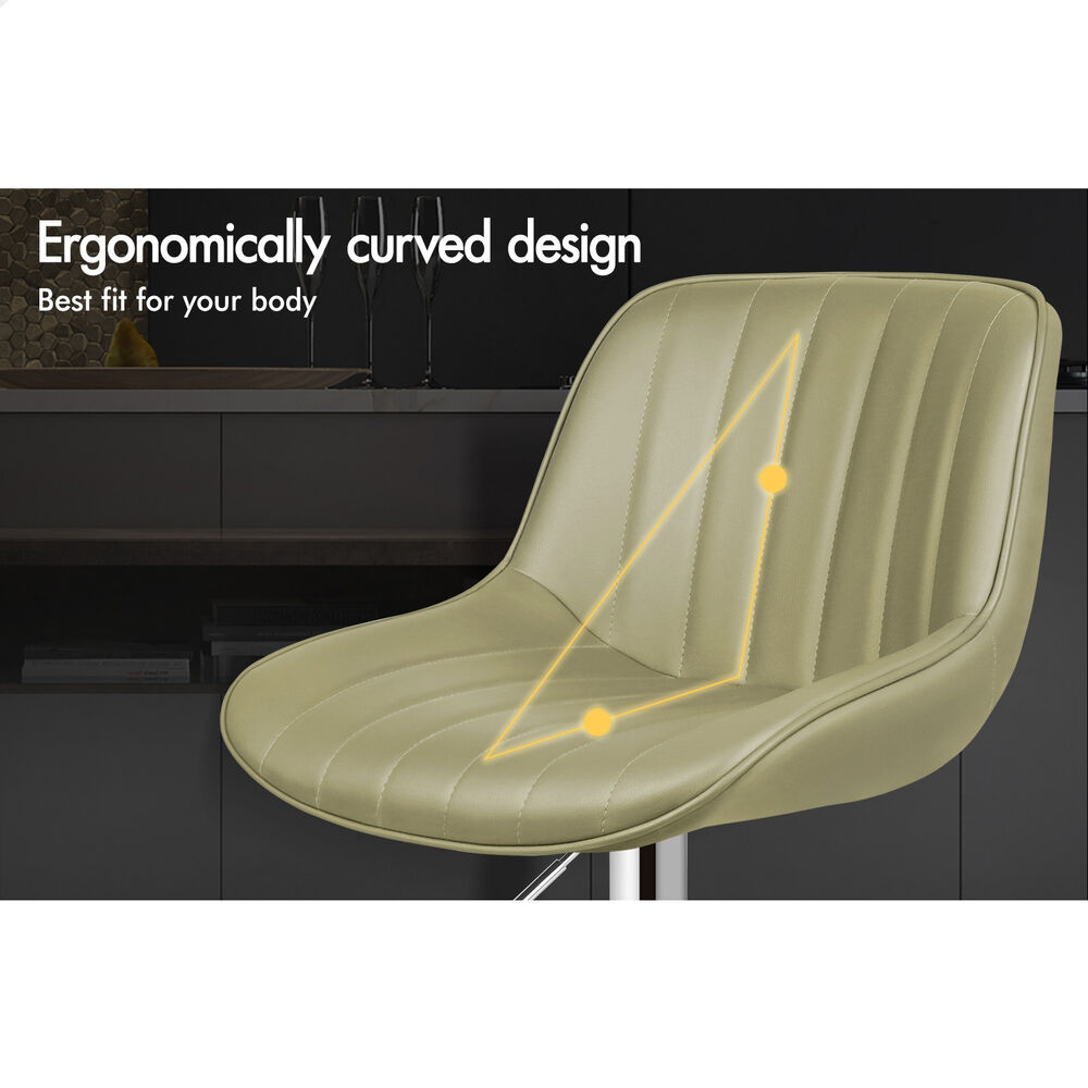 ALFORDSON Bar Stools Kitchen Swivel Dining Chairs Gas Lift Leather/Fabric - Picture 567 of 1,456