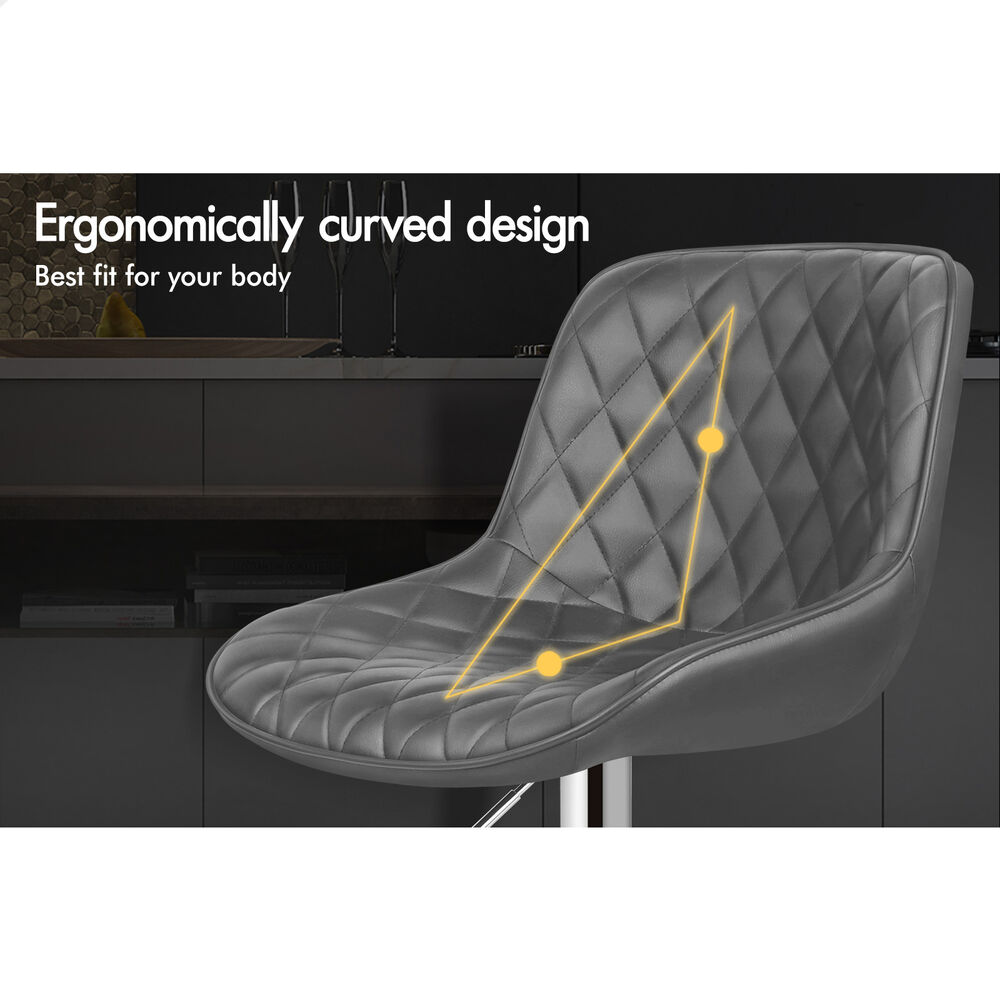 ALFORDSON Bar Stools Kitchen Swivel Dining Chairs Gas Lift Leather/Fabric - Picture 987 of 1,456