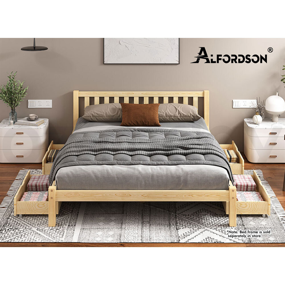 ALFORDSON Bed Frame Queen Double King Single Size Wooden Mattress Base Fenella - Picture 135 of 146