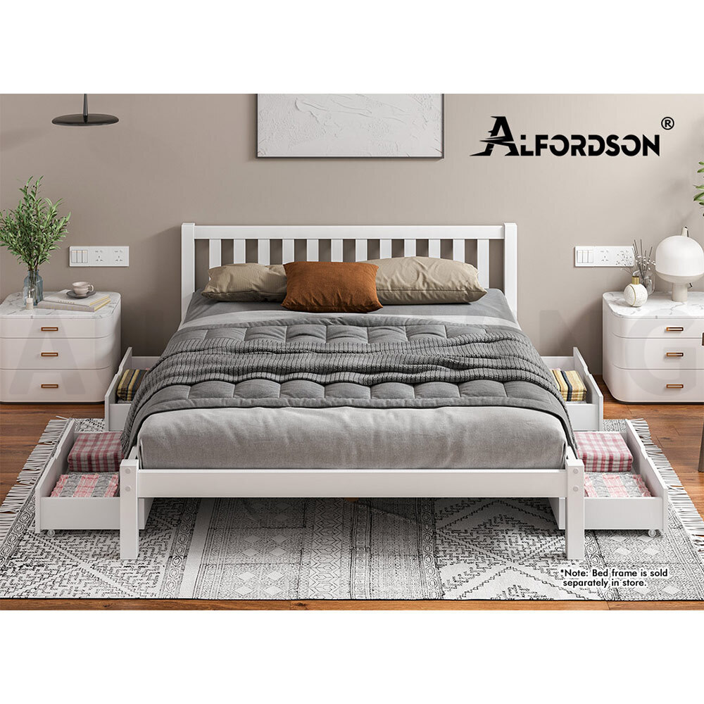 ALFORDSON Bed Frame Queen Double King Single Size Wooden Mattress Base Arne - Picture 60 of 61