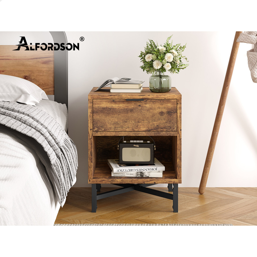 ALFORDSON Bedside Table RGB LED Nightstand 1/2/3 Drawers Side Table Storage - Picture 437 of 521