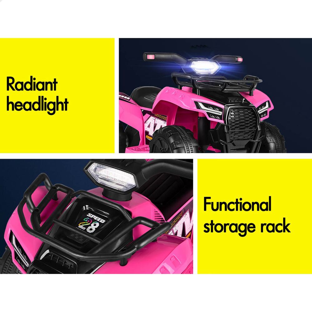 ALFORDSON Kids Ride On Car 6V Electric ATV Toy 25W Motor With USB MP3 LED Lights - Picture 32 of 49