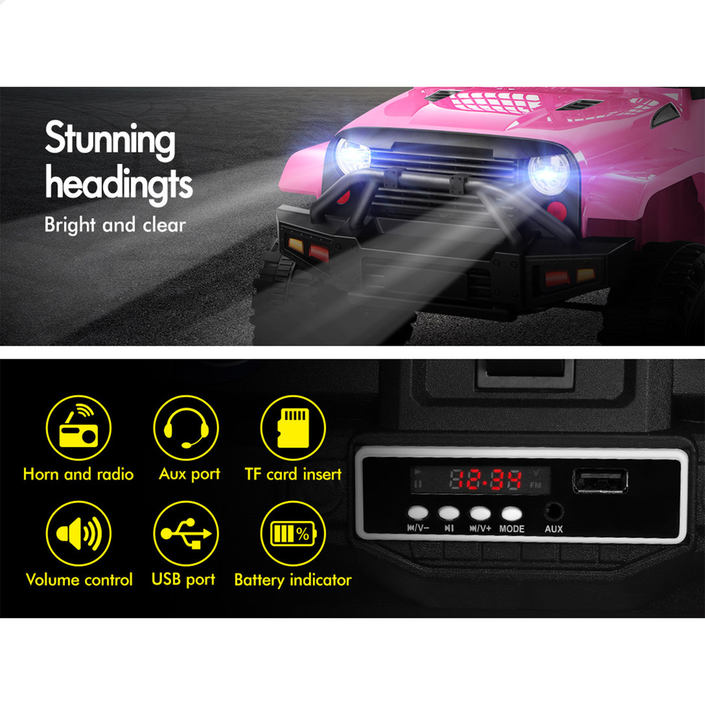 ALFORDSON Kids Ride On Car Toy Jeep Electric 12V 70W Motors R/C LED Lights MP3 - Picture 20 of 49