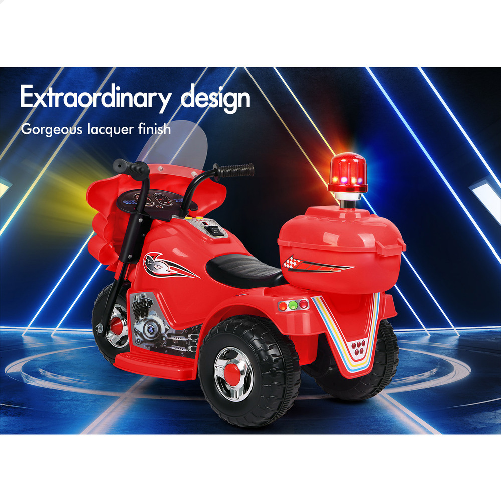 ALFORDSON Kids Ride On Car Police Motorcycle Electric Toy 25W Motor MP3 Lights - Picture 32 of 37