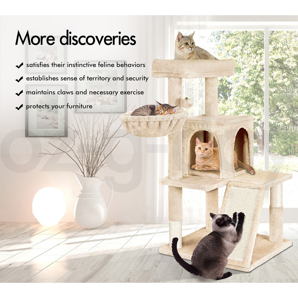 BEASTIE Cat Tree Scratching Post Scratcher Tower Condo House Furniture Bed Stand - Picture 42 of 474