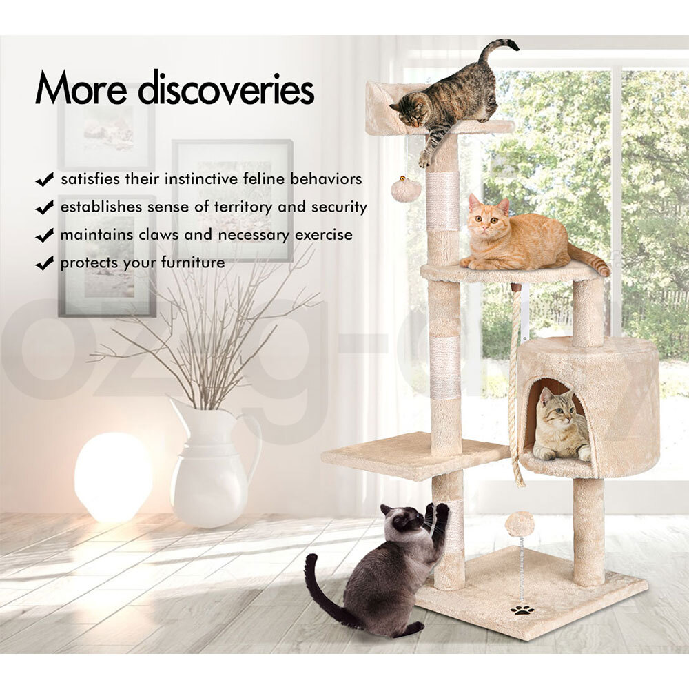 BEASTIE Cat Tree Scratching Post Scratcher Tower Condo House Furniture Bed Stand - Picture 75 of 474