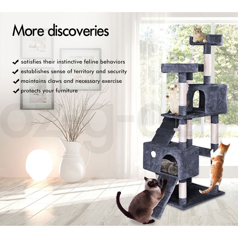 BEASTIE Cat Tree Scratching Post Scratcher Tower Condo House Furniture Bed Stand - Picture 304 of 474