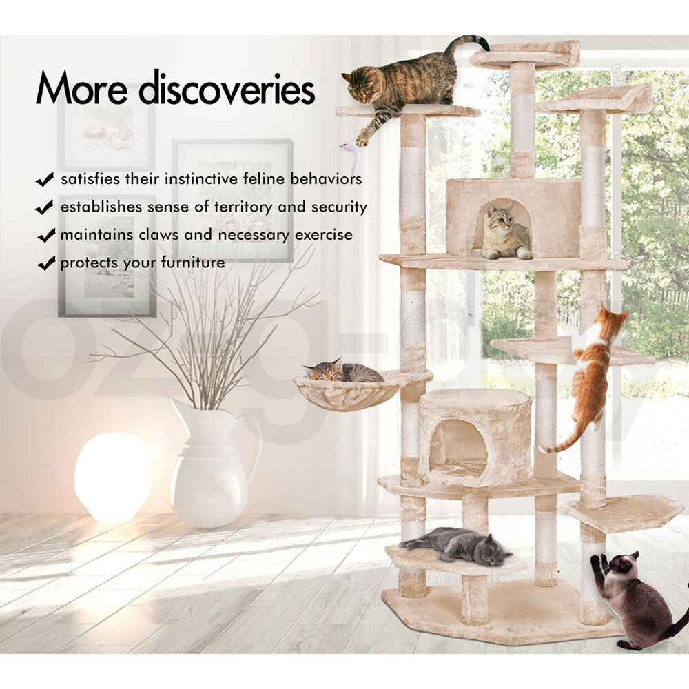 BEASTIE Cat Tree Scratching Post Scratcher Tower Condo House Furniture Bed Stand - Picture 326 of 474