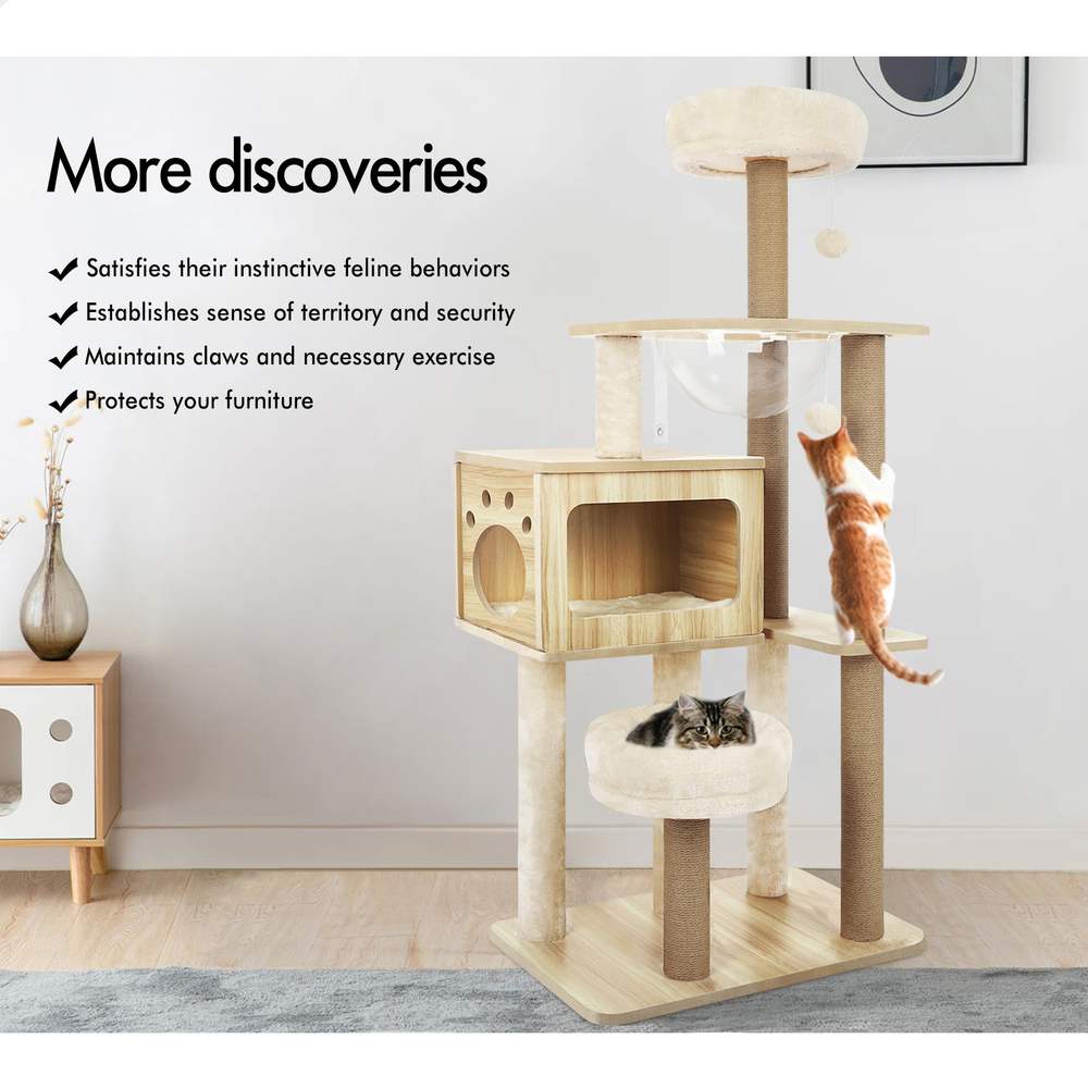 BEASTIE Cat Tree Scratching Post Scratcher Tower Condo House Furniture Bed Stand - Picture 445 of 474