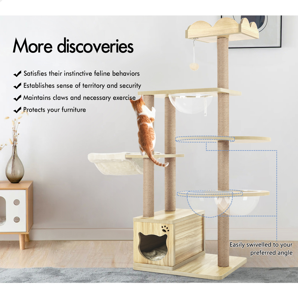 BEASTIE Cat Tree Scratching Post Scratcher Tower Condo House Furniture Bed Stand - Picture 259 of 474