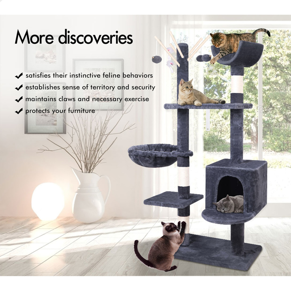 BEASTIE Cat Tree Scratching Post Scratcher Tower Condo House Furniture Bed Stand - Picture 248 of 474