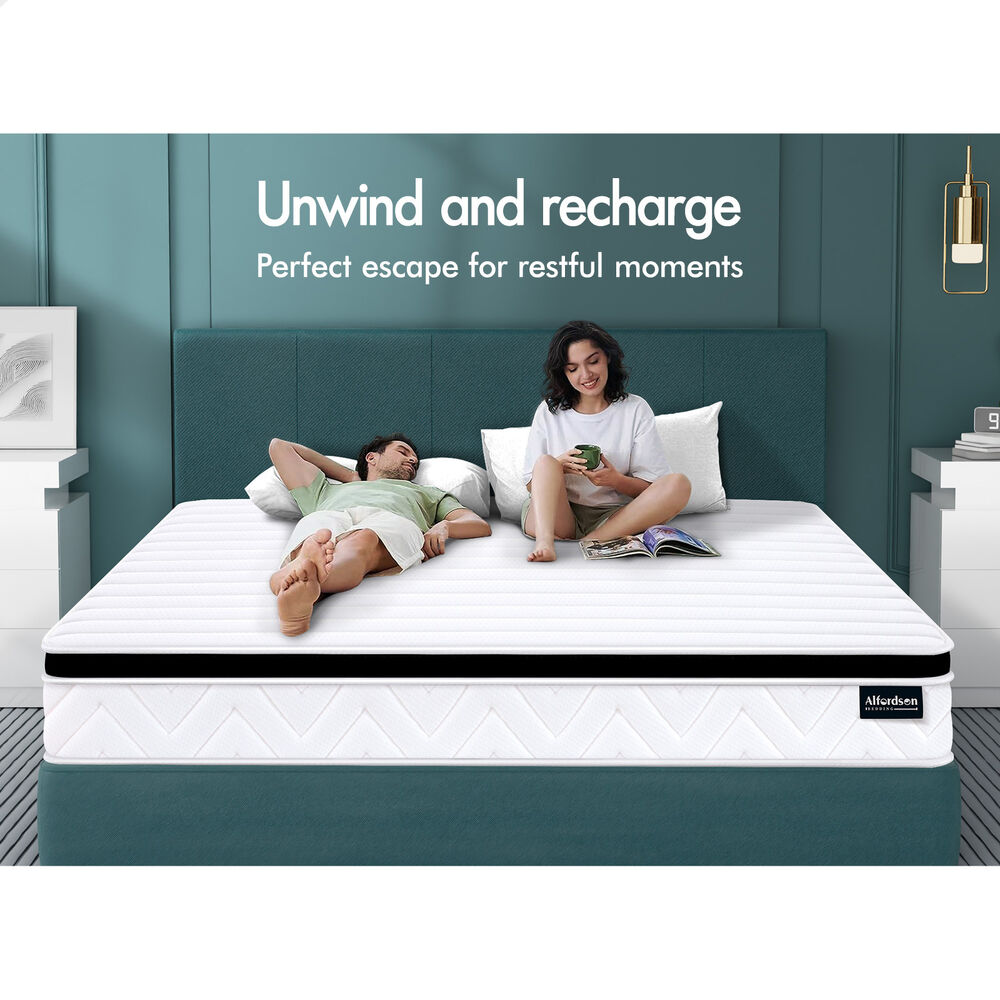 ALFORDSON Mattress Queen Double King Single Bed Euro Top Memory Foam Bedding - Picture 101 of 193