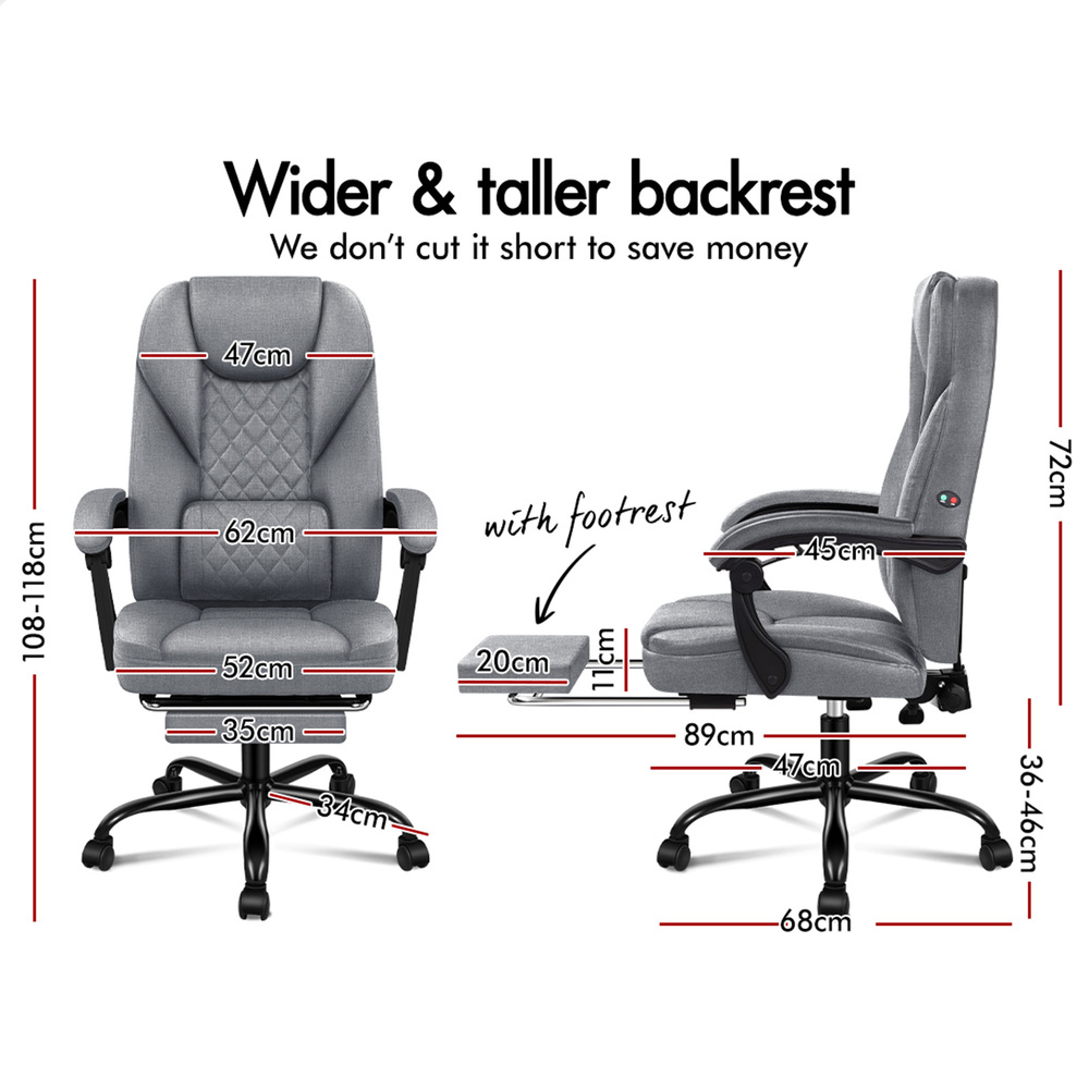 ALFORDSON Office Chair Mesh Executive Gaming Seat Leather Fabric Racing Tilt - Picture 91 of 1,188