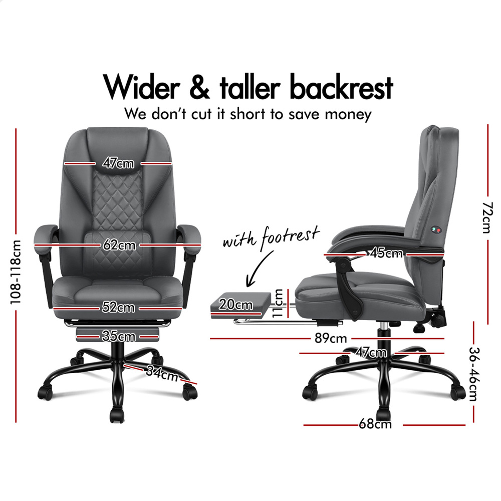 ALFORDSON Office Chair Mesh Executive Gaming Seat Leather Fabric Racing Tilt - Picture 67 of 1,188