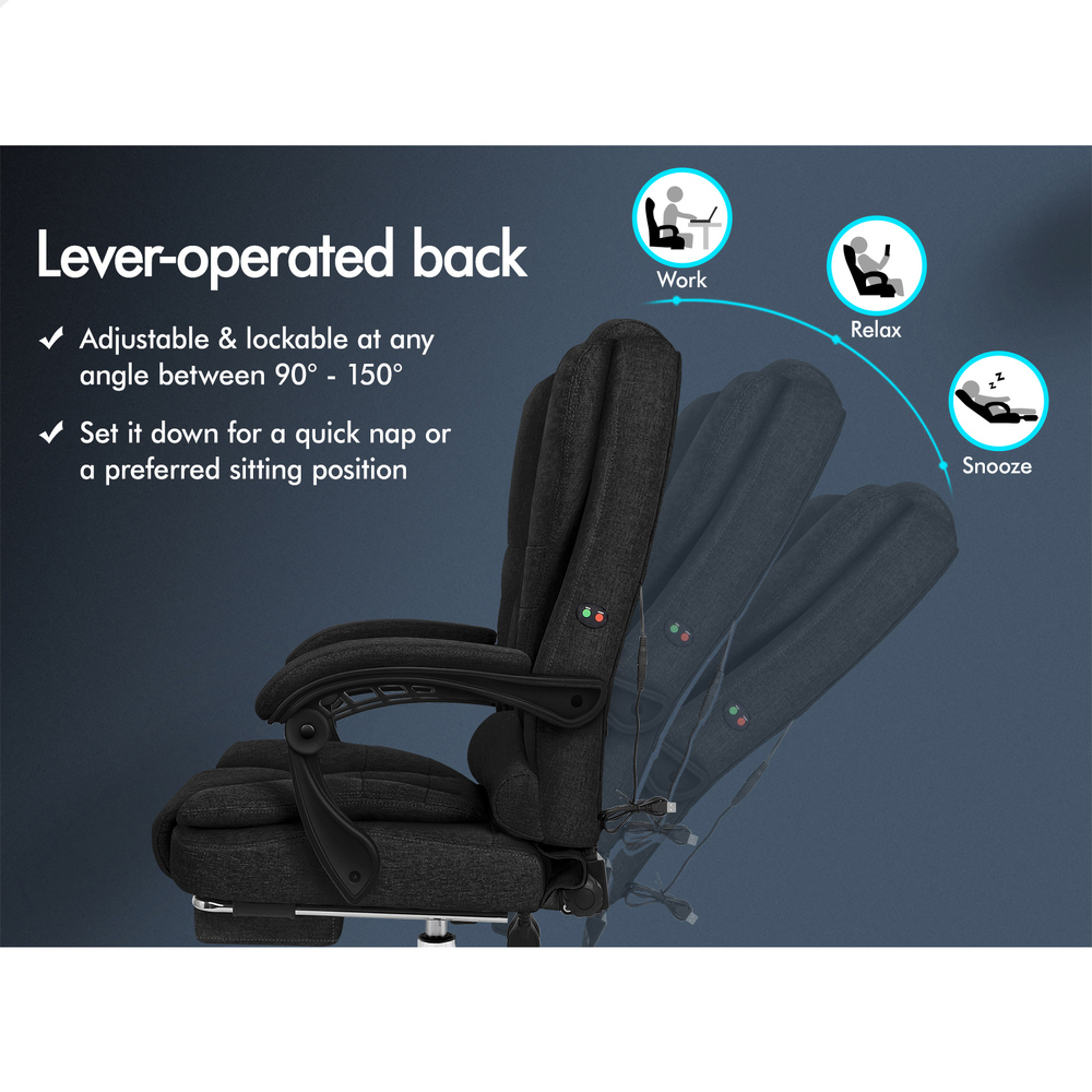 ALFORDSON Office Chair Mesh Executive Gaming Seat Leather Fabric Racing Tilt - Picture 583 of 1,188