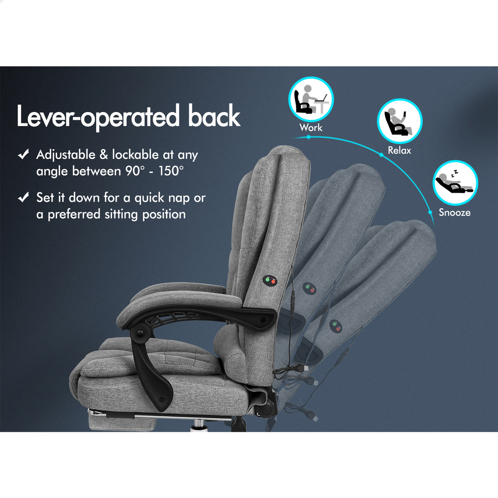 ALFORDSON Office Chair Mesh Executive Gaming Seat Leather Fabric Racing Tilt - Picture 595 of 1,188