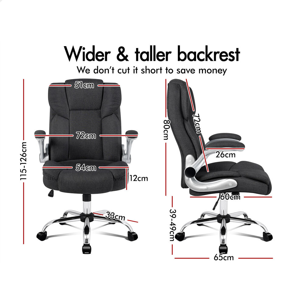 ALFORDSON Office Chair Executive Computer Gaming Leather Seat Racing Tilt - Picture 32 of 47