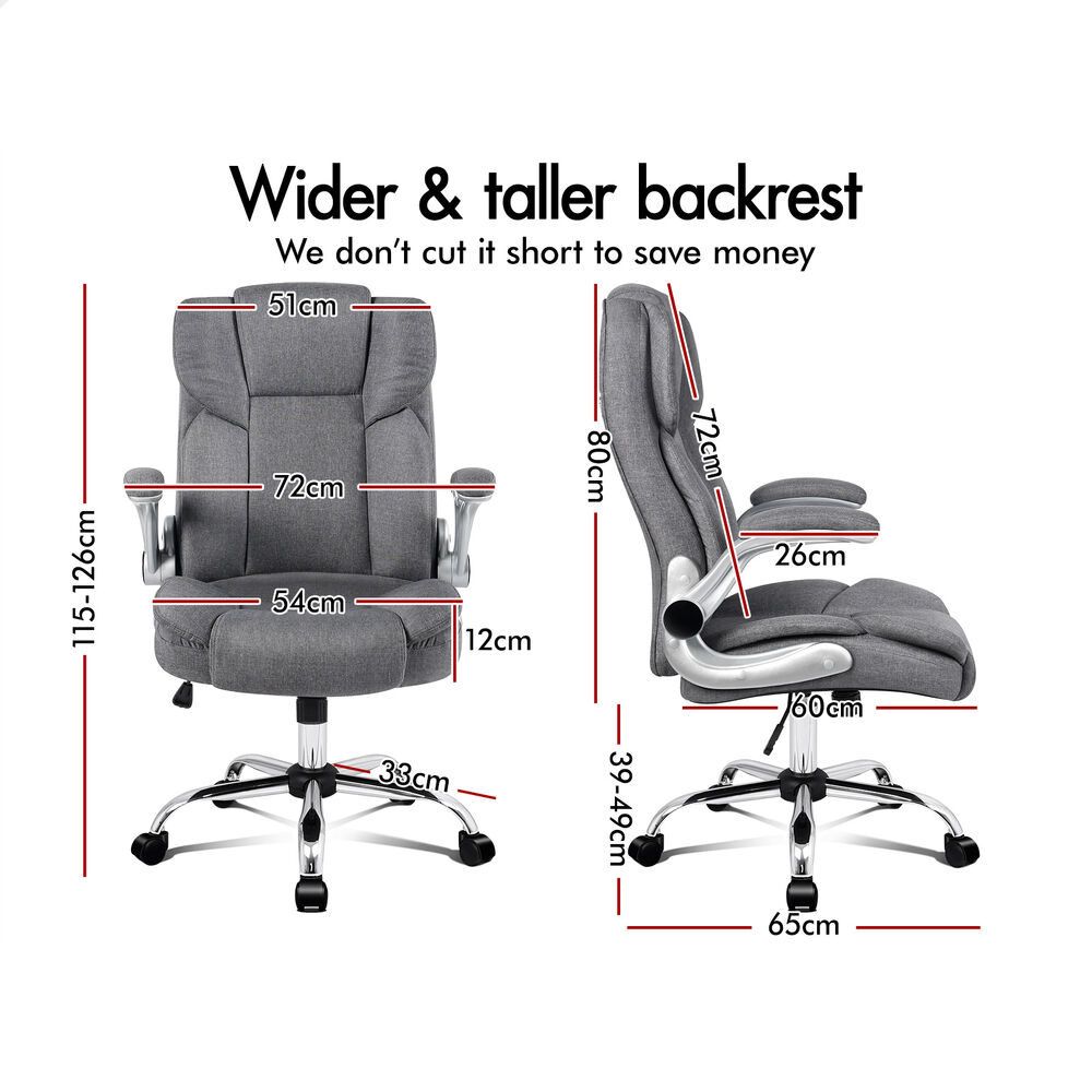 ALFORDSON Office Chair Executive Computer Gaming Leather Seat Racing Tilt - Picture 43 of 47