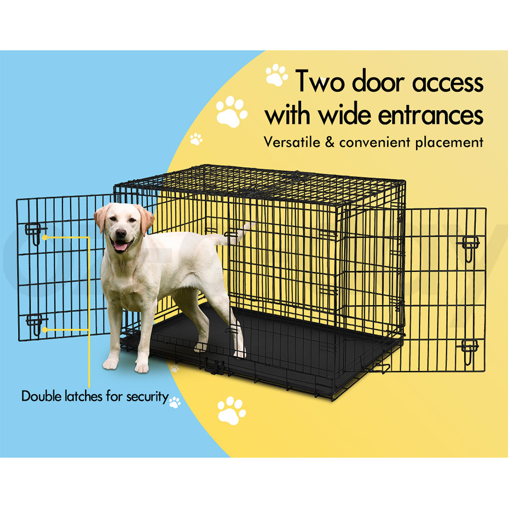 BEASTIE Dog Cage Pet Crate Kennel Cat Collapsible Metal Playpen 24"~ 48" Large - Picture 54 of 124