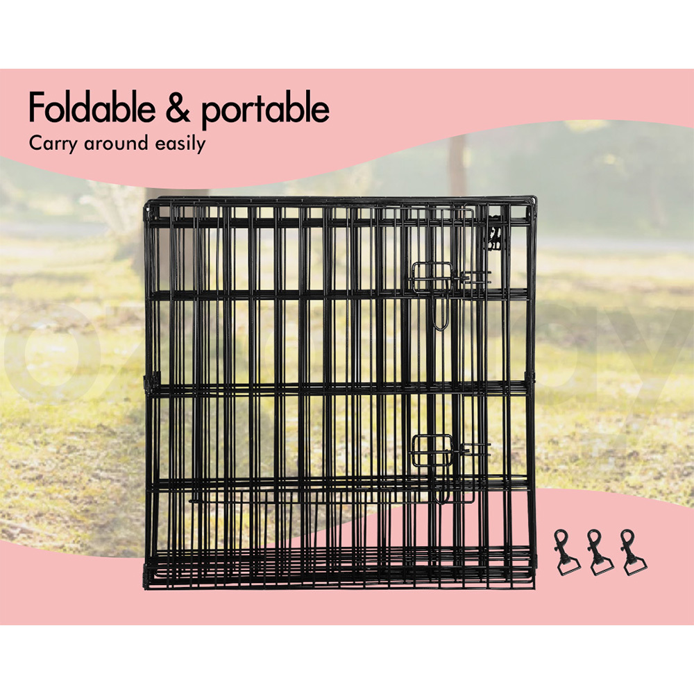 BEASTIE Dog Cage Pet Crate Kennel Cat Collapsible Metal Playpen 24"~ 48" Large - Picture 65 of 124