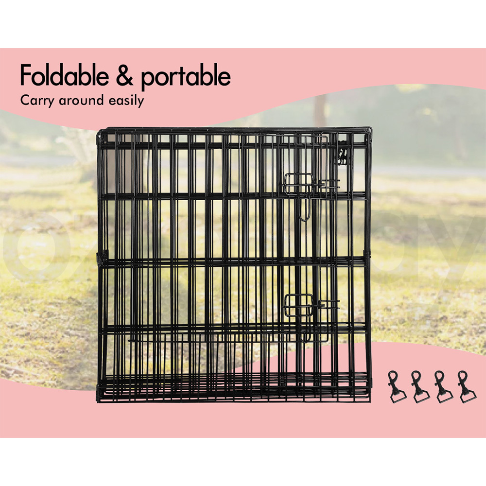 BEASTIE Dog Cage Pet Crate Kennel Cat Collapsible Metal Playpen 24"~ 48" Large - Picture 76 of 124
