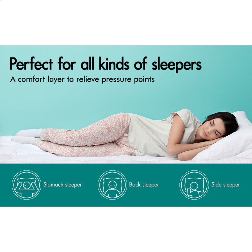 STARRY EUCALYPT Mattress Topper Pillowtop Luxury Bedding Mat Cover All Sizes 7cm - Picture 71 of 244