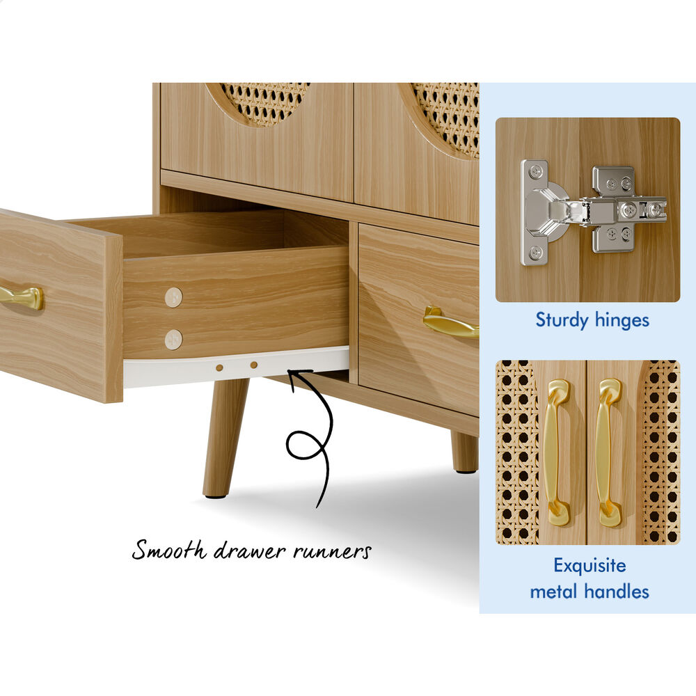 ALFORDSON Buffet Sideboard Cupboard Cabinet Storage Kitchen Hallway Doors Drawer - Picture 187 of 240