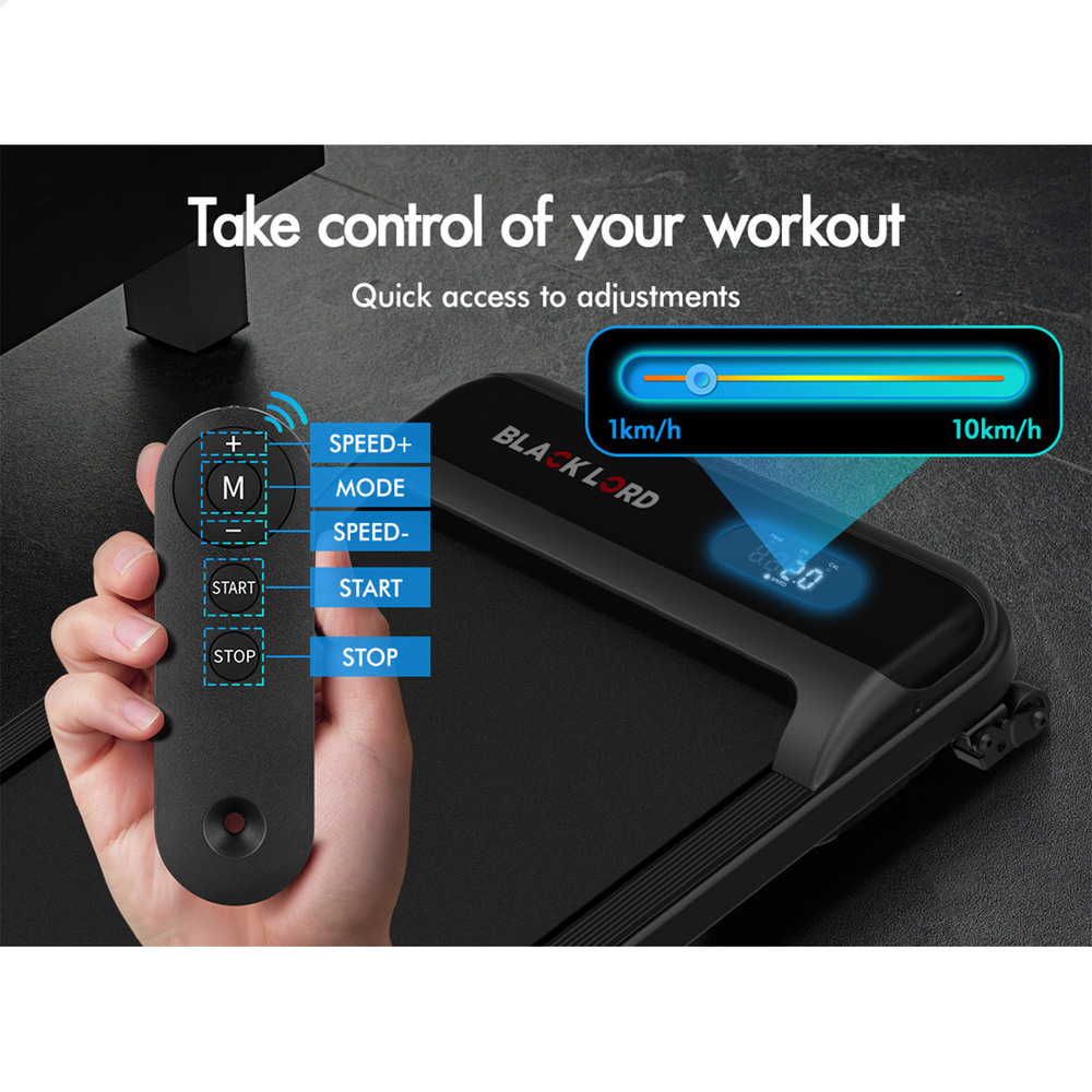 BLACK LORD Treadmill Electric Walking Pad Home Office Gym Fitness Remote Control - Picture 223 of 564