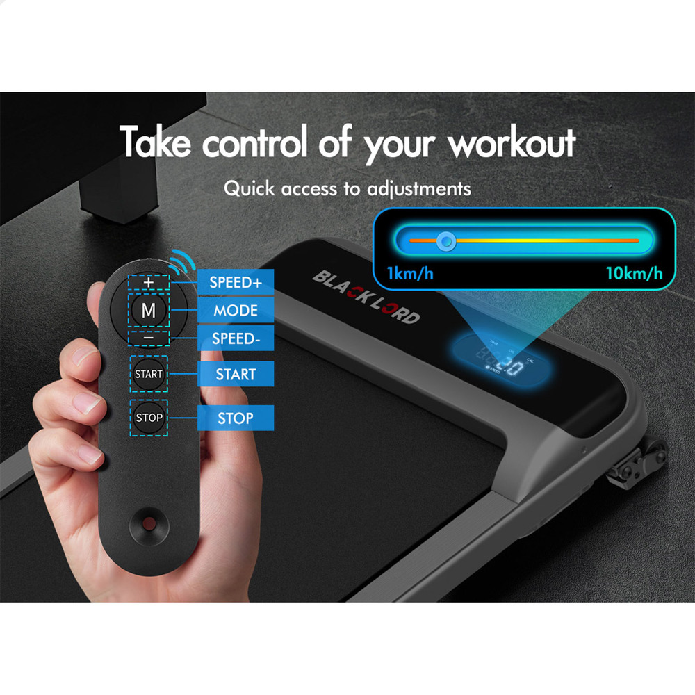 BLACK LORD Treadmill Electric Walking Pad Home Office Gym Fitness Remote Control - Picture 247 of 564