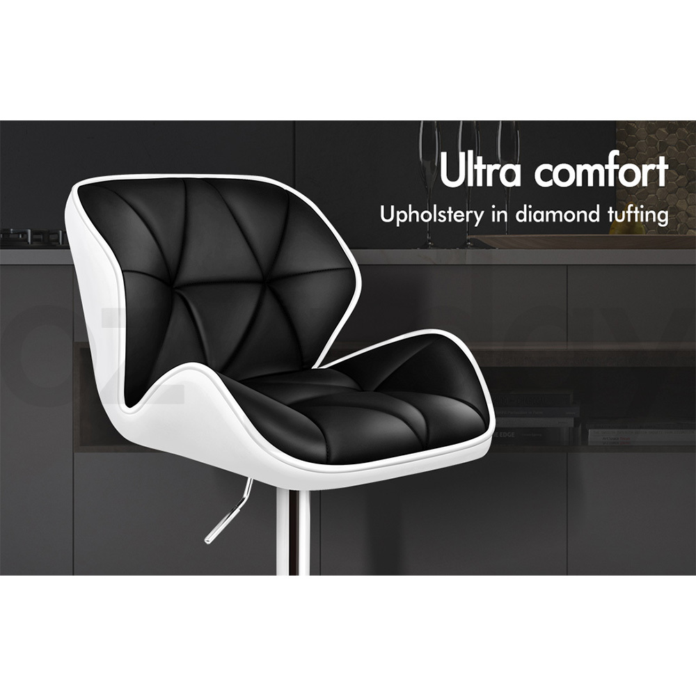 ALFORDSON Bar Stools Willa Kitchen Swivel Chair Gas Lift Leather Seat x2/x4 - Picture 106 of 194