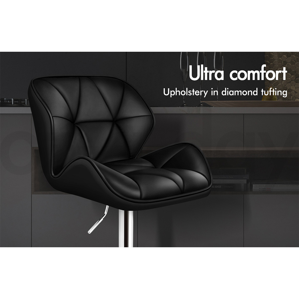 ALFORDSON Bar Stools Willa Kitchen Swivel Chair Gas Lift Leather Seat x2/x4 - Picture 58 of 194