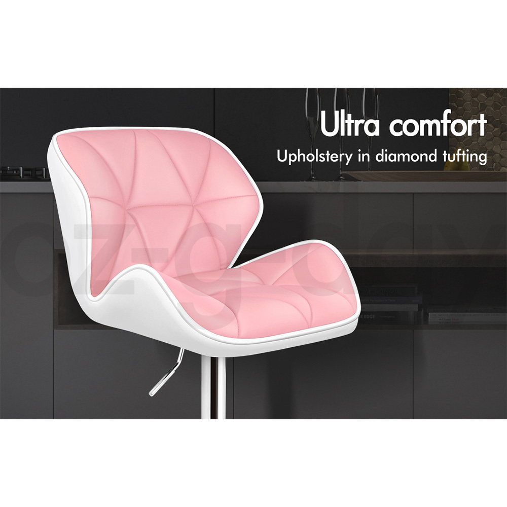 ALFORDSON Bar Stools Willa Kitchen Swivel Chair Gas Lift Leather Seat x2/x4 - Picture 166 of 194