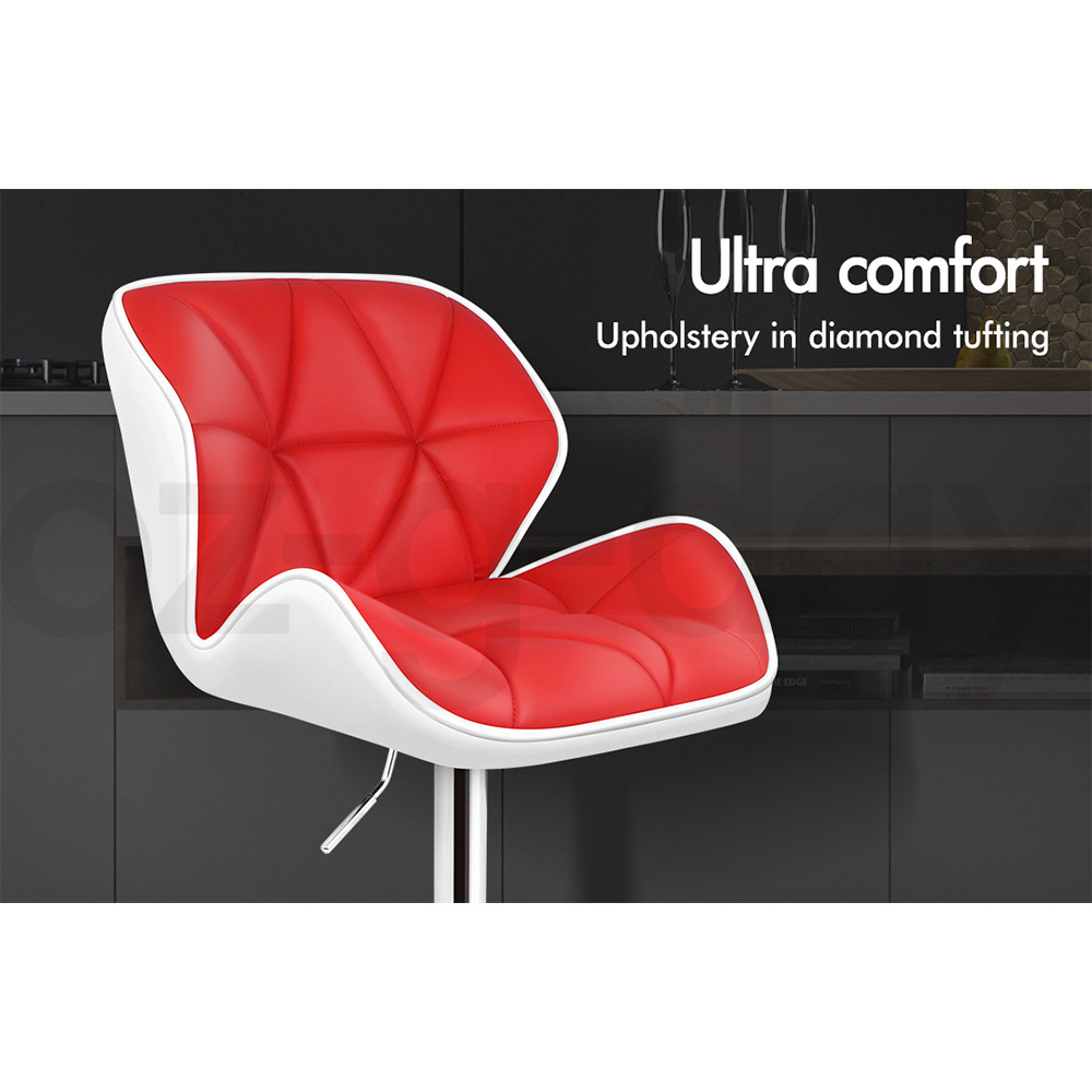 ALFORDSON Bar Stools Willa Kitchen Swivel Chair Gas Lift Leather Seat x2/x4 - Picture 142 of 194