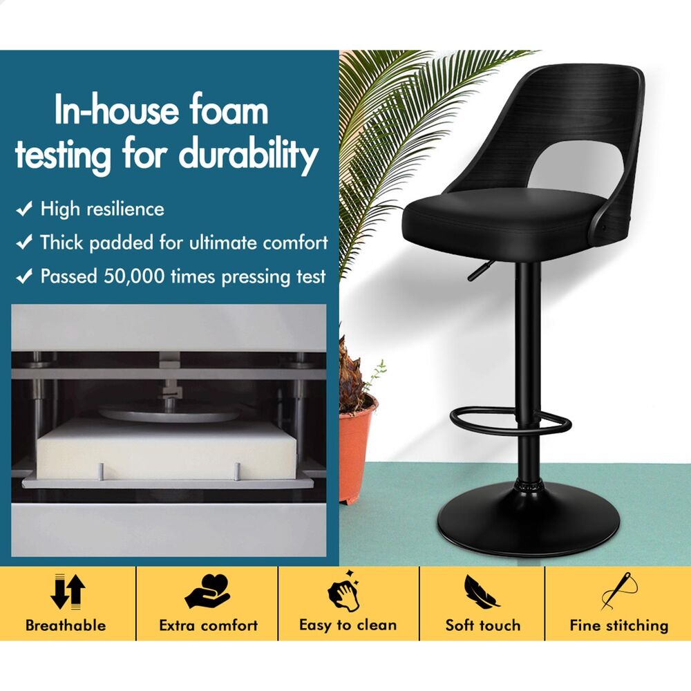 ALFORDSON Bar Stools Kitchen Swivel Dining Chairs Gas Lift Leather/Fabric - Picture 1,024 of 1,456
