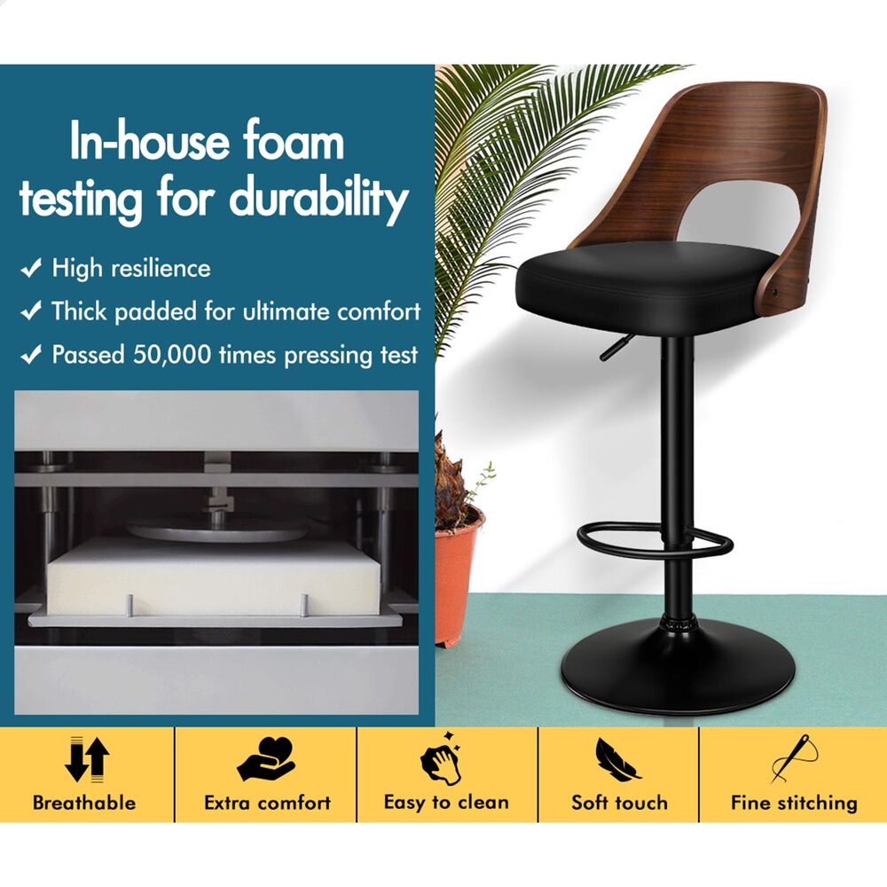 ALFORDSON Bar Stools Kitchen Swivel Dining Chairs Gas Lift Leather/Fabric - Picture 1,048 of 1,456