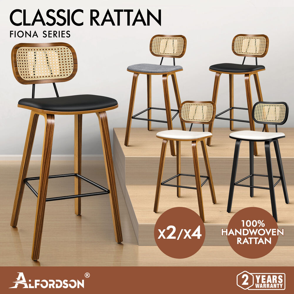 ALFORDSON Kitchen Bar Stools Wooden Swivel Leather Metal Dining Chair x2/x4 - Picture 16 of 1,020