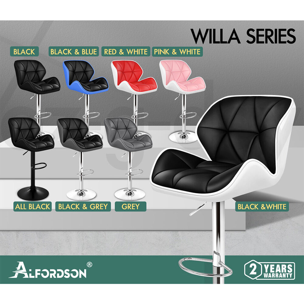 ALFORDSON Bar Stools Kitchen Swivel Dining Chairs Gas Lift Leather/Fabric - Picture 17 of 1,456