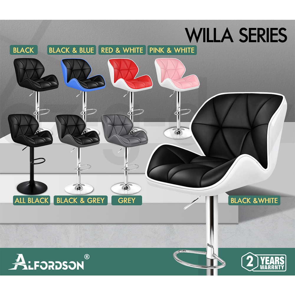 ALFORDSON Bar Stools Kitchen Swivel Gas Lift Wooden Dining Chairs x1/x2/x4 - Picture 20 of 1,152