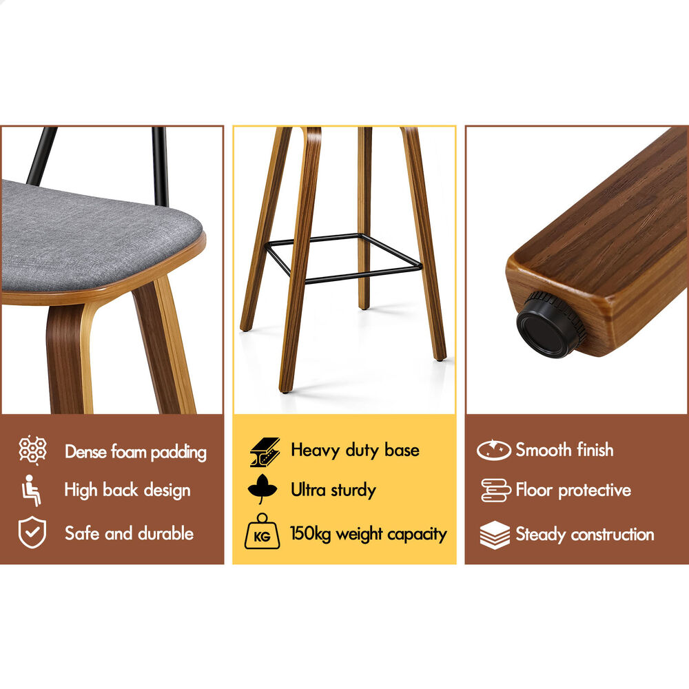 ALFORDSON Kitchen Bar Stools Wooden Swivel Leather Metal Dining Chair x2/x4 - Picture 550 of 1,020
