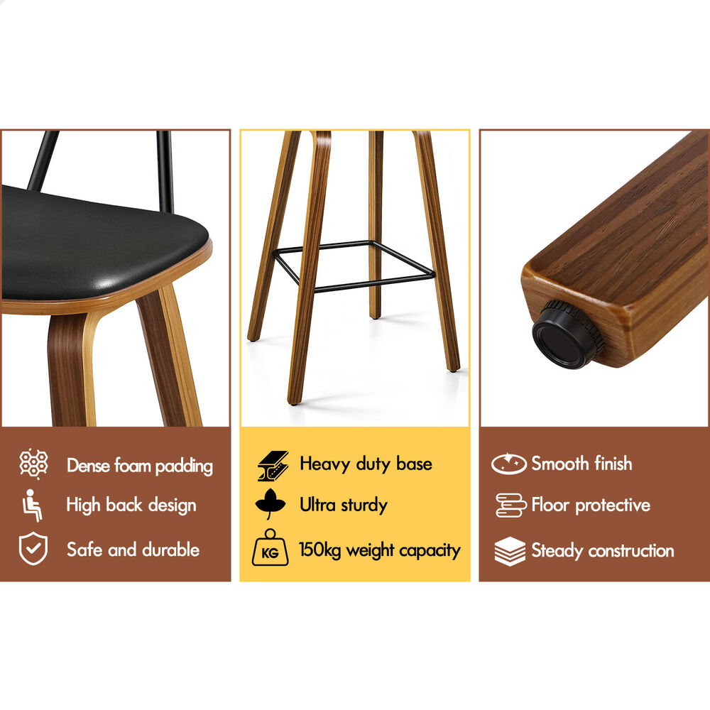 ALFORDSON Kitchen Bar Stools Wooden Swivel Leather Metal Dining Chair x2/x4 - Picture 560 of 1,020