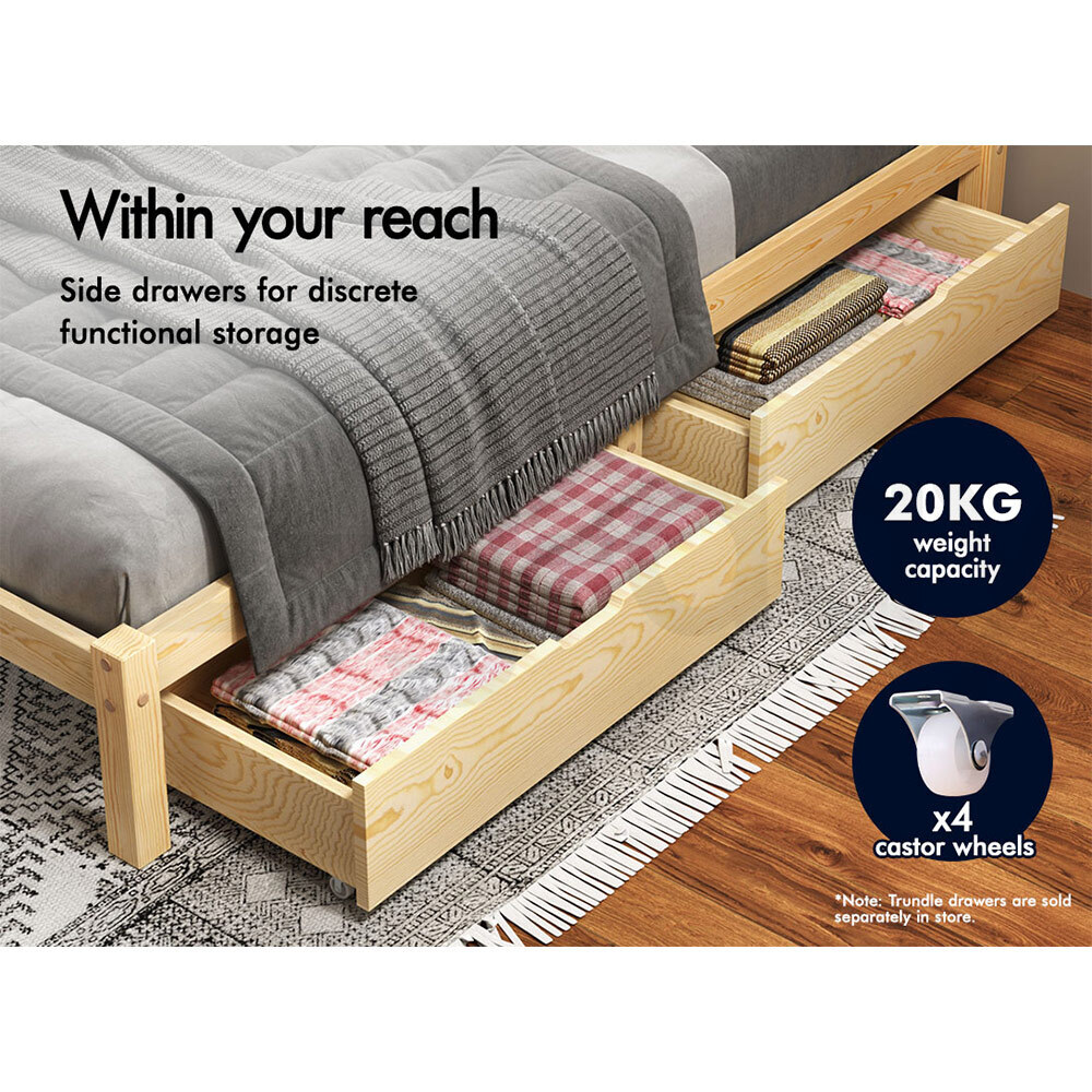 ALFORDSON Bed Frame Queen Double King Single Size Wooden Mattress Base Fenella - Picture 88 of 146