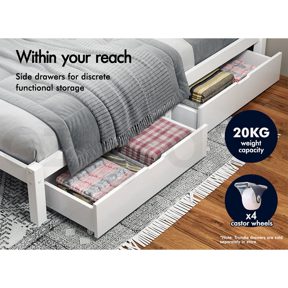 ALFORDSON Bed Frame Queen Double King Single Size Wooden Mattress Base Fenella - Picture 52 of 146
