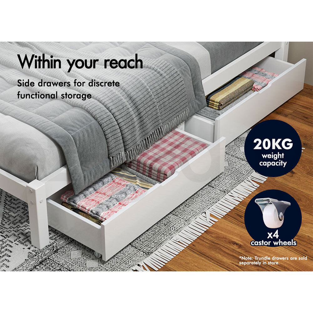 ALFORDSON Bed Frame Queen Double King Single Size Wooden Mattress Base Fenella - Picture 16 of 146