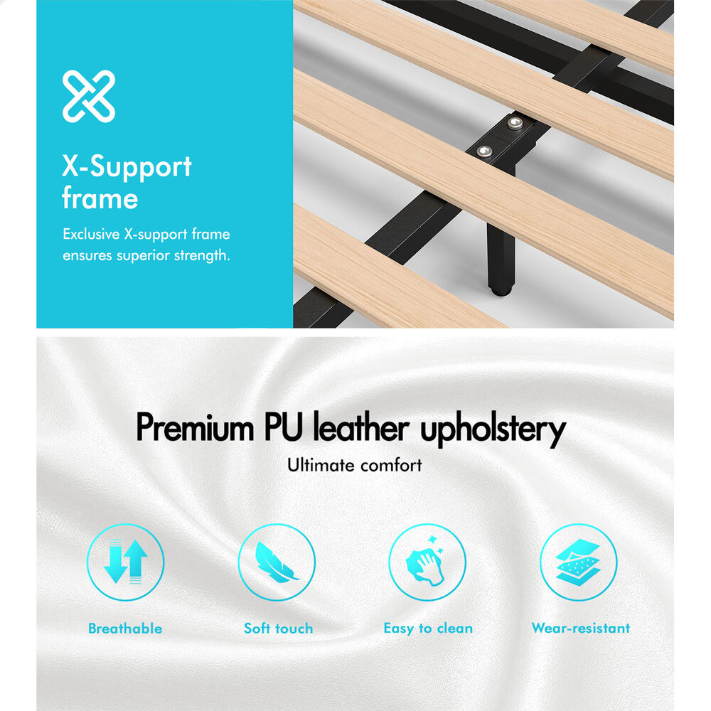 ALFORDSON Bed Frame Queen Double King Single Gas Lift-up Storage Leather Boucle - Picture 97 of 239