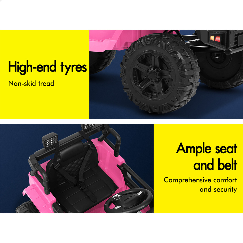 ALFORDSON Kids Ride On Car Toy Jeep Electric 12V 70W Motors R/C LED Lights MP3 - Picture 21 of 49