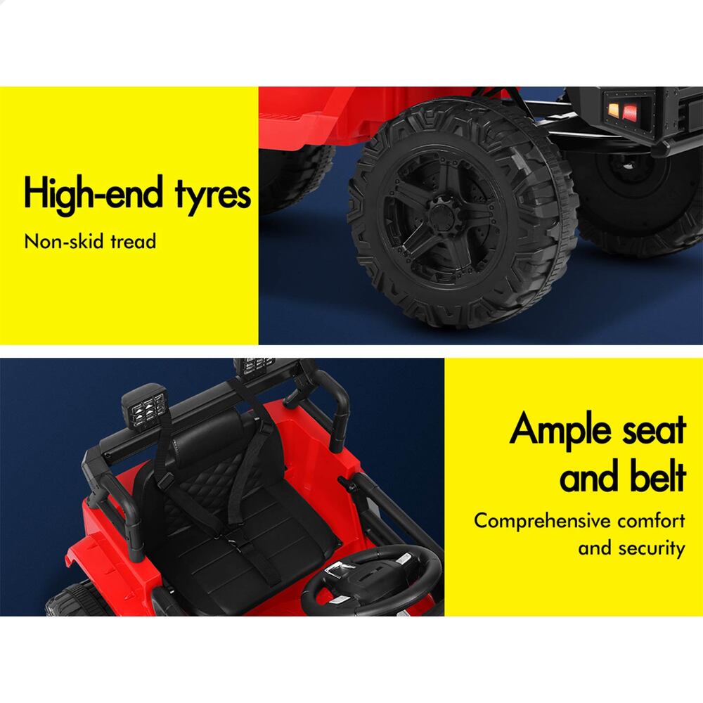 ALFORDSON Kids Ride On Car Toy Jeep Electric 12V 70W Motors R/C LED Lights MP3 - Picture 33 of 49